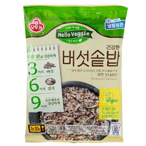 오뚜기 헬로베지 건강한 버섯솥밥 2인분 402g