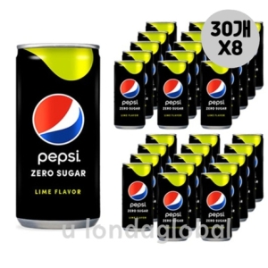 롯데칠성음료 펩시콜라 제로슈거 라임향 210ml (240개)