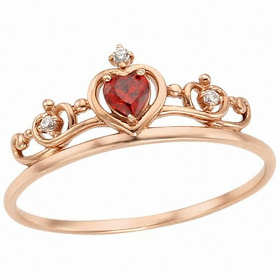 이랜드 로이드 X 디즈니 10K 백설공주 프린세스왕관 반지 LRT19025T