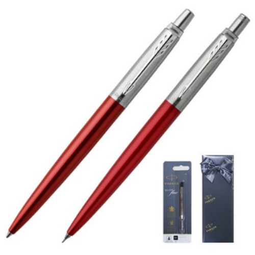 파카 조터 켄싱턴 레드 볼펜 CT + 샤프 + 볼펜심 기프트 세트_이미지