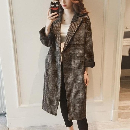 셀러허브 패션 블로썸스틸 HH-B90 대학생 슬랙스 코디 코트 11398689A