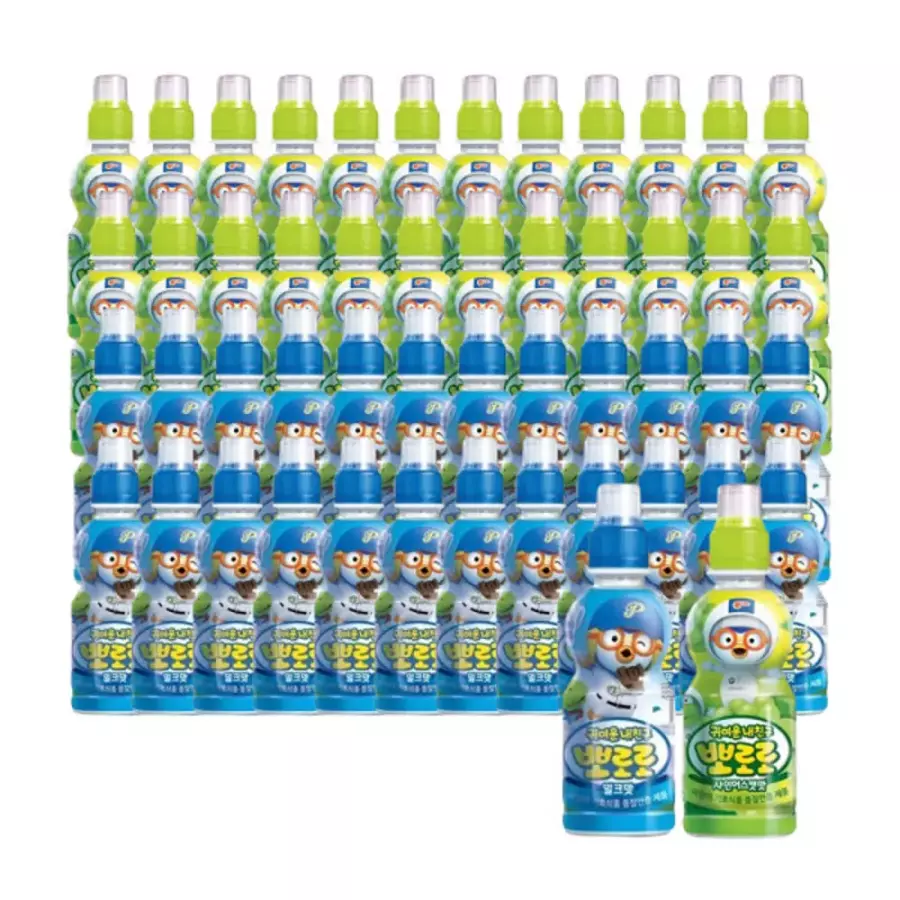 팔도 뽀로로 밀크 235ml x 24개 + 샤인머스켓 235ml x 24개