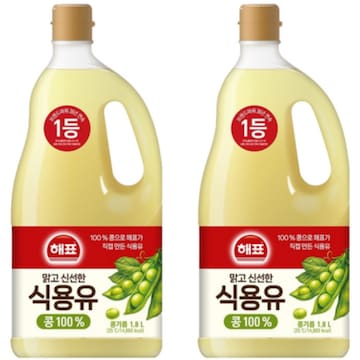 해표 식용유 1.8L (2개)