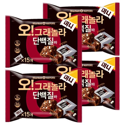 오리온 마켓오 오 그래놀라 단백질바 미니 192g (4개)_이미지