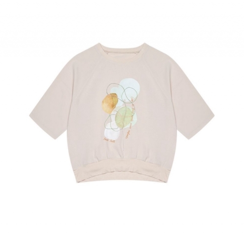 신원 베스띠벨리 루즈 드로잉 티셔츠 BKBAE2444 블랙/66