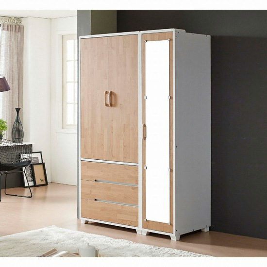 우아미가구 리아나 거울 옷장 3단서랍형 1200