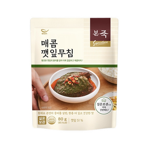 본아이에프 본죽 매콤 깻잎무침 80g이미지입니다. 누르면 해당 게시물로 새창이동합니다.