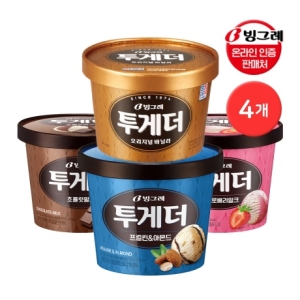 투게더 혼합 4개 바닐라1+프럴린1+스트로베리1+초콜릿1