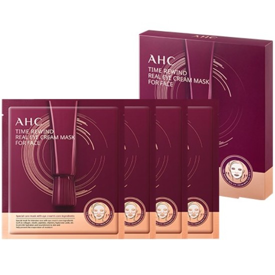 카버코리아 AHC 타임 리와인드 리얼 아이크림 마스크 포 페이스 (4매)