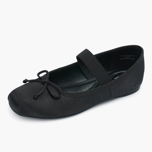 ODETTE 블랙사틴 메리제인 발레리나 K2815346RA-W