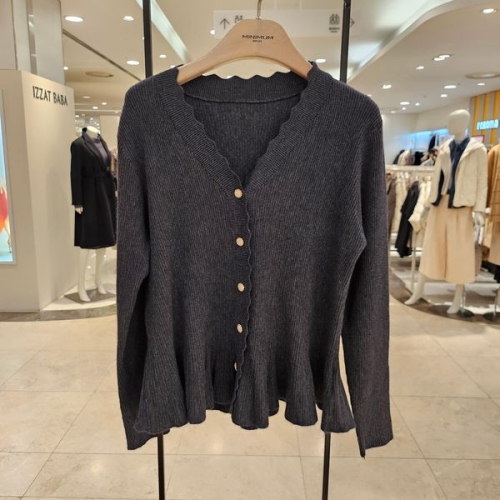 미니멈 프릴장식 가디건 겸용 니트 티 M1AKKC1950M_이미지