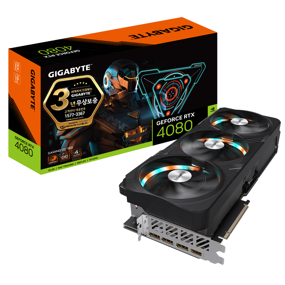 GIGABYTE 지포스 RTX 4080 GAMING OC D6X 16GB 제이씨현