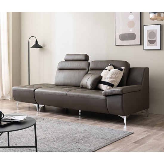 레토 천연가죽 소파 3인용