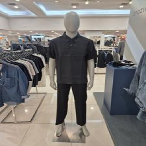 미라쿨크링클루즈핏반팔 카라셔츠ABF2WC1204