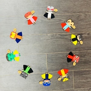 주스픽스 영웅 걱정인형DIY 10개set 우드 실10개씩 공예수업