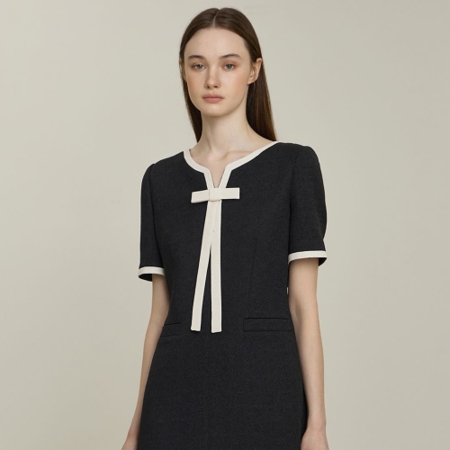 잇미샤 디테처블 리본 트위드 원피스 ITP5WOP122_이미지