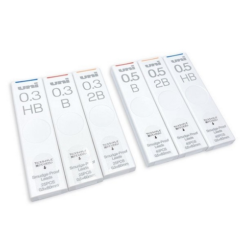 미쓰비시 유니 스머지 프루프 슬라이딩 샤프심 0.5mm_이미지