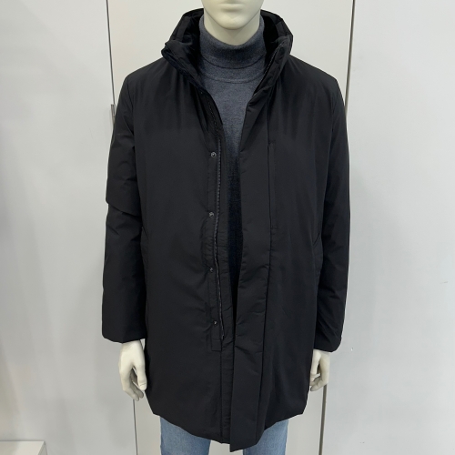 남성 스탠카라 구스다운 코트_ABF4FP1104BK