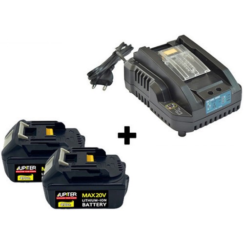 미니 고속 충전기 DC18RC-MINI + 주피터 배터리 2개 세트 (4.0Ah, 배터리 2개)