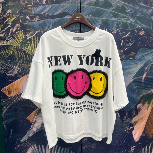 르니앤맥코이 부클스마일프린팅오버핏티셔츠MN06TS006_IC