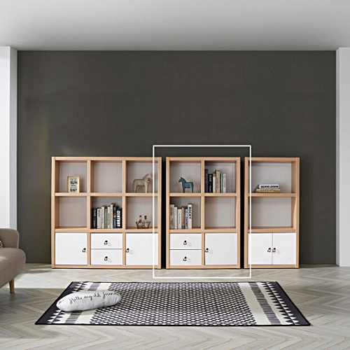 로쏘 안스 3단 수납 책장 (81cm)_이미지