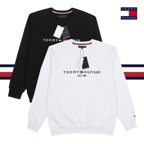 타미힐피거 남녀공용 로고 맨투맨 스웨트셔츠_이미지