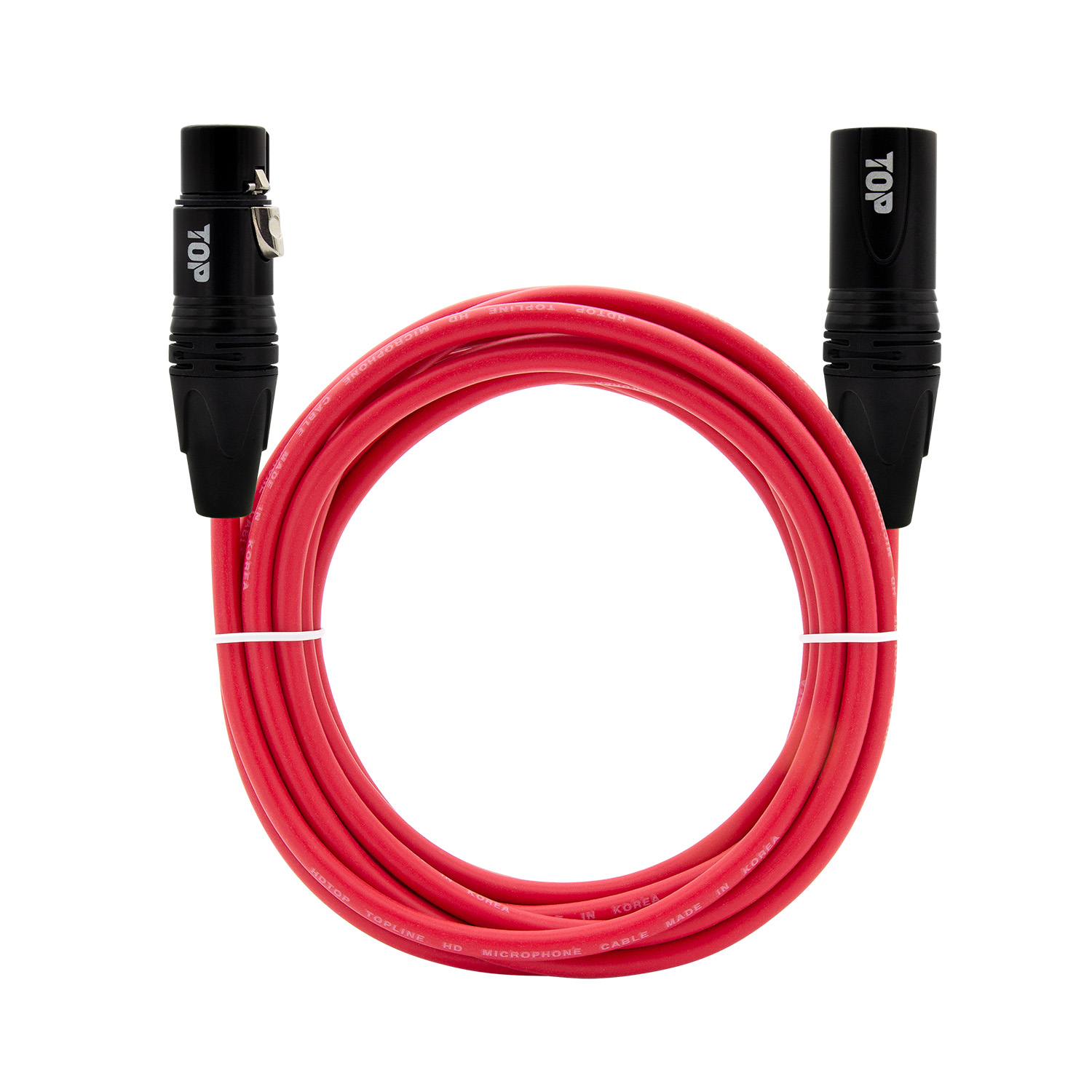 탑라인에이치디 HDTOP XLR 암수 마이크 연장 케이블 블랙레드 (10m, HT-TP5898)_이미지