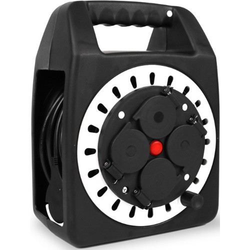 러그박스 4구 캡형 캠핑릴선 블랙 (20m)_이미지