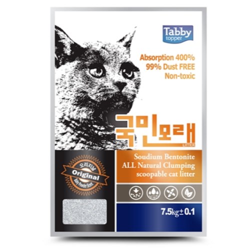 테비토퍼 국민모래 오리지널 베이비파우더향 7.5kg (1개)_이미지