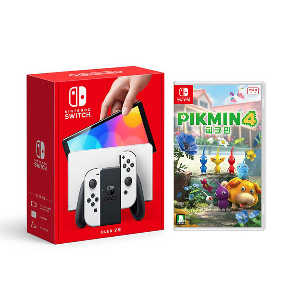 Nintendo 닌텐도 스위치 OLED 2인용 게임 패키지 (피크민4)