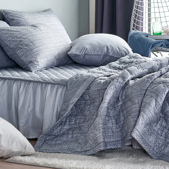 모그홈 티렌 은나노 항균 순면 여름 차렵이불 베개세트 (퀸 Q)_이미지