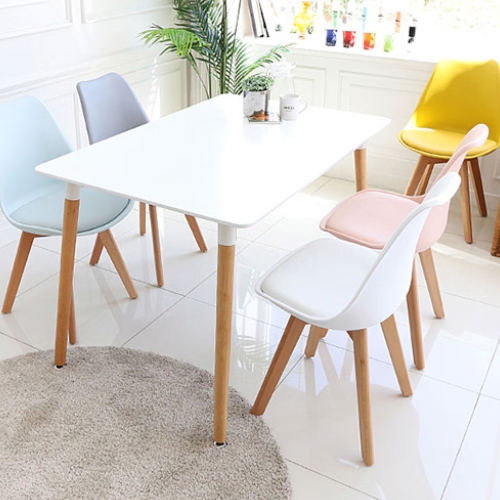 끌레오 엘론 HPM 라미네이트 원목 식탁 1200 (에펠의자4개)