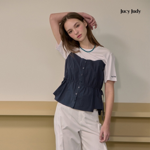 쥬시쥬디 페플럼우븐믹스티셔츠 JZTS321M이미지입니다. 누르면 해당 게시물로 새창이동합니다.