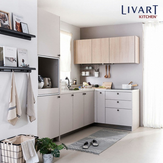 리바트 키친 샤베트 ㄱ자 멀티수납형 (~4.2m)