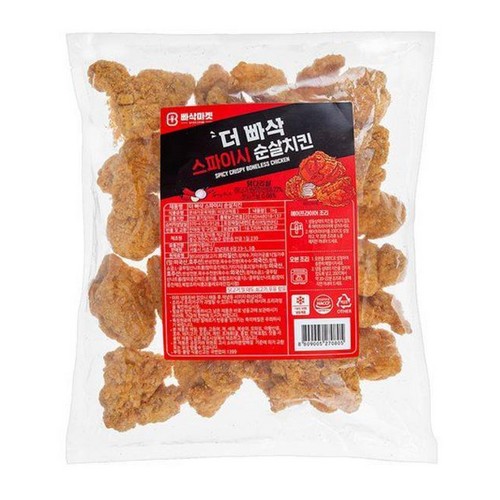 상신종합식품 더 빠삭 스파이시 순살치킨 1kg (1개)_이미지