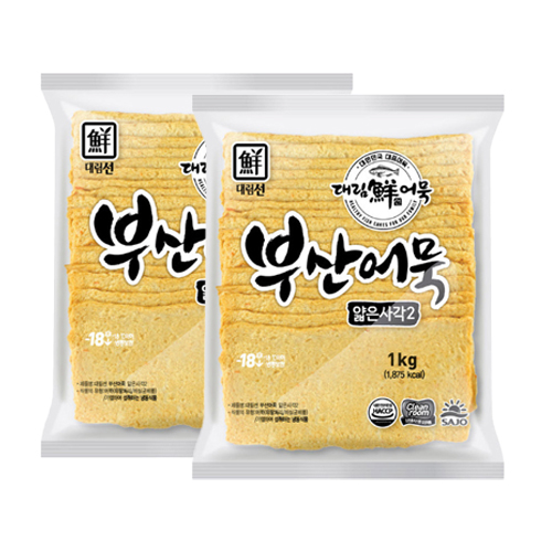 사조대림 대림선 부산어묵 얇은사각2 1kg (2개)_이미지