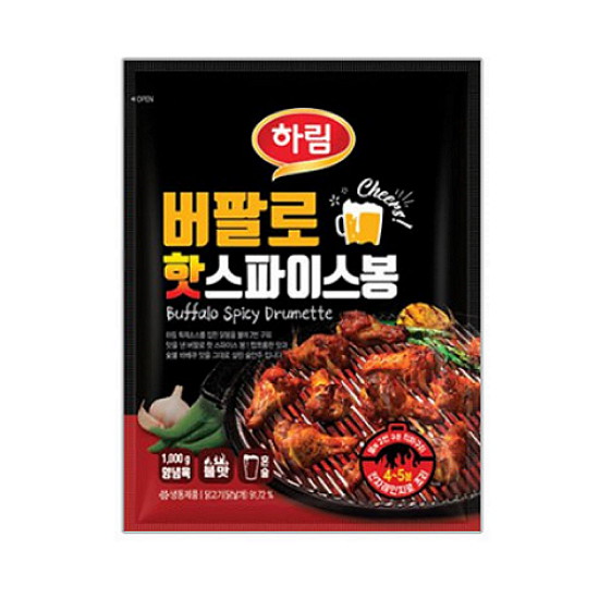 하림 버팔로 핫스파이스봉 1kg이미지입니다. 누르면 해당 게시물로 새창이동합니다.