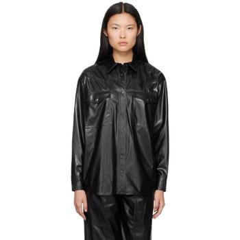 이자벨마랑 에뚜왈 블랙 베르니 가죽 셔츠 23ACH0001FA A3B15E T 135376270_이미지