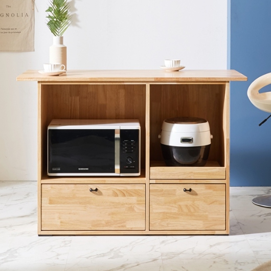 아이앤  루니애 고무나무 원목 아일랜드 홈바 식탁 1200 (의자별도)