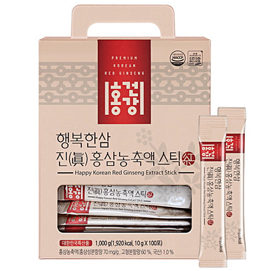 홍건강 행복한삼 진 홍삼농축액 스틱 10g 100포 (1개)