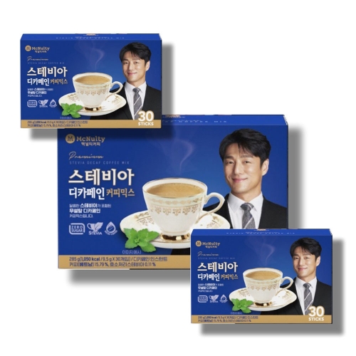 맥널티 스테비아 디카페인 커피믹스 30개입 (3개)_이미지