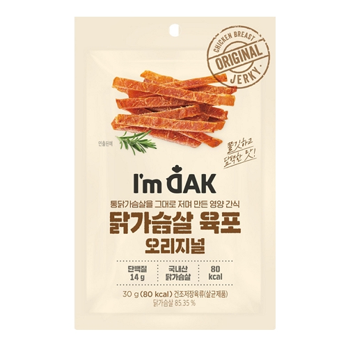 와이즈유엑스글로벌 아임닭 아임닭 닭가슴살 육포 오리지널 30g (1개)_이미지