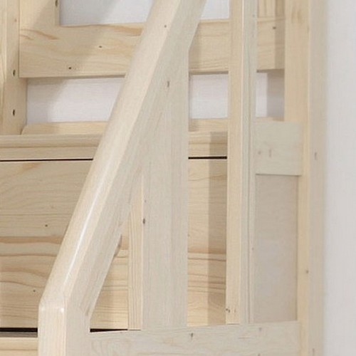 에보니아 미키 계단수납형 원목 2층침대 SS (매트별도)_이미지