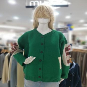 패션랜드 무자크 세이브존09 백포인트 파이브가디건 겨울 브이넥 루즈핏 백포인트심 S11155264