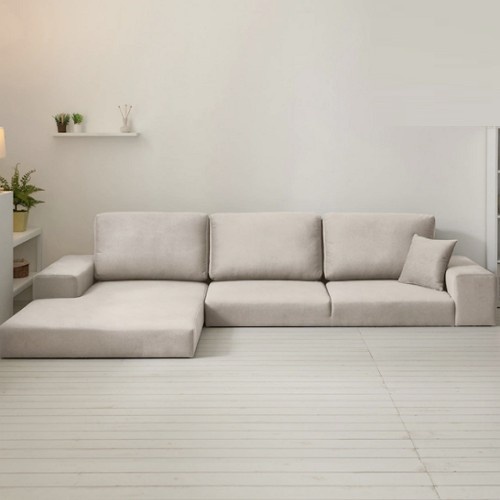 홈인홈 쏘웰 카우치 아쿠아텍스 패브릭 좌식소파 4인용 (스툴포함)_이미지