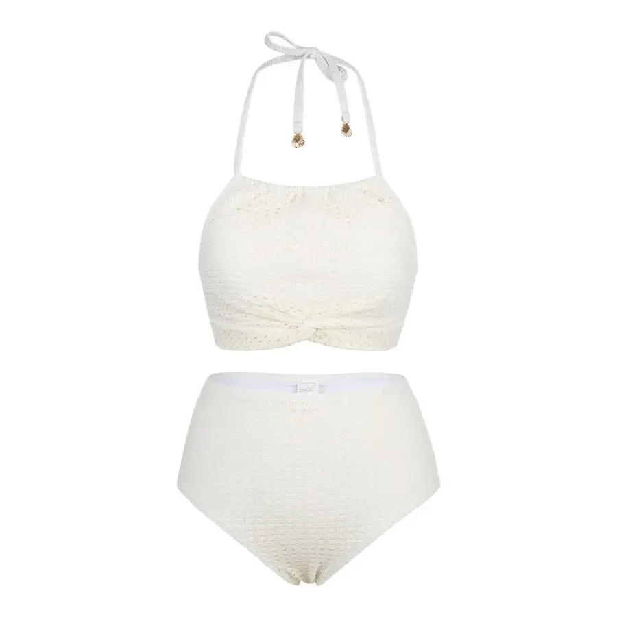 ltgt 수영복 여성 펄 크로셰 홀터넥 하이웨스트 비키니 아이보리LS2G302 RN-LS2G302_LCT 384102