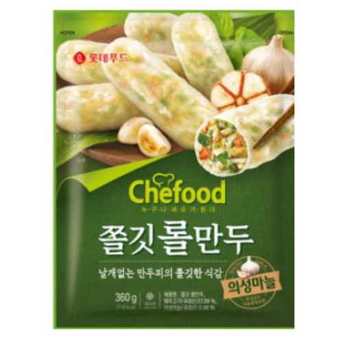 롯데웰푸드 쉐푸드 쫄깃롤만두 360g (2개)