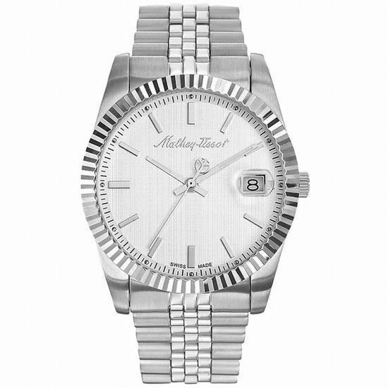 티쏘 Mathey- Mathey III Quartz Silver Dial Mens Watch H810AI 가