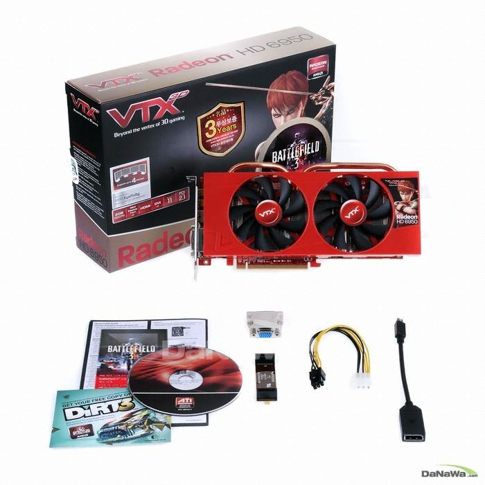 VTX3D �󵥿� HD 6950 D5 2GB ��Ʋ�ʵ�3 �����