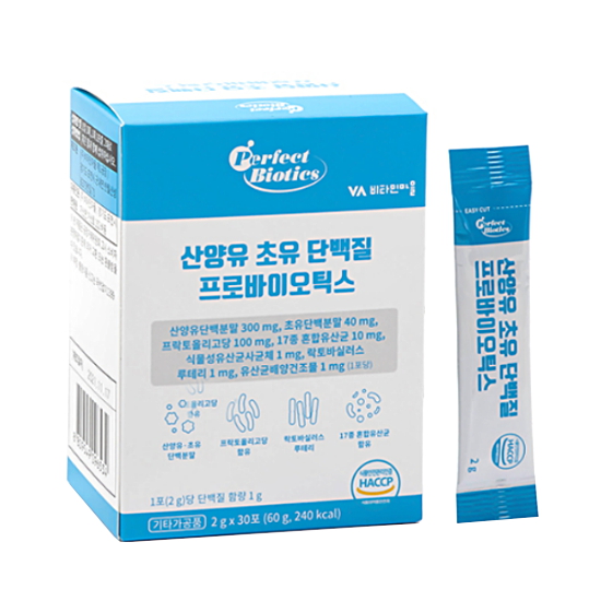 퍼펙트바이오틱스 산양유 초유 단백질 프로바이오틱스 30포 (1개)_이미지
